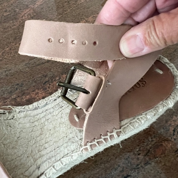 SOLUDOS MINORCA PLATFORM ESPADRILLE SANDAL 9 BLUSH NUDE WEDGE ADJ BUCKLE SUMMER - Picture 6 of 13